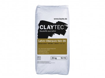 Claytec Lehm-Oberputz fein 06, trocken, 25kg Sackware