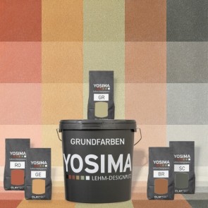 Claytec YOSIMA Lehm-Designputz Grund-Farbtöne, 20kg-Eimer