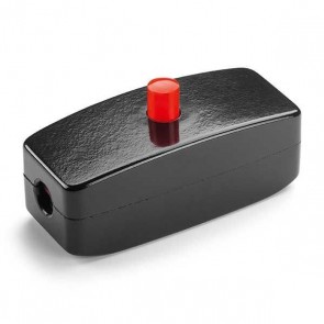 Schnurschalter Bakelit® mit rotem Druckknopf